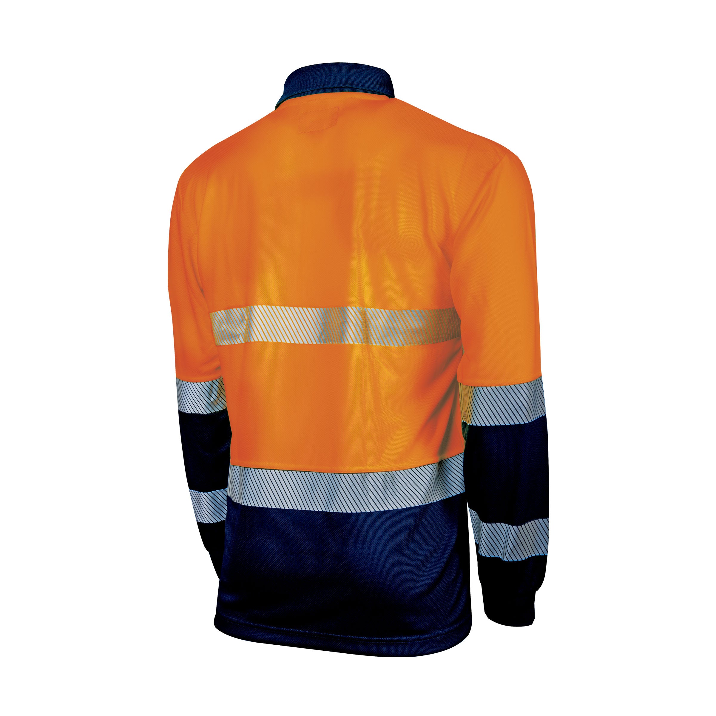 TRu Workwear Polo Women'S 175gsm Recycled Polyester Anti- Microbial Micromesh L/S Two Tone With Segmented Reflective Tape