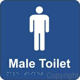 MALE TOILET 180x180mm Laminate & Braille