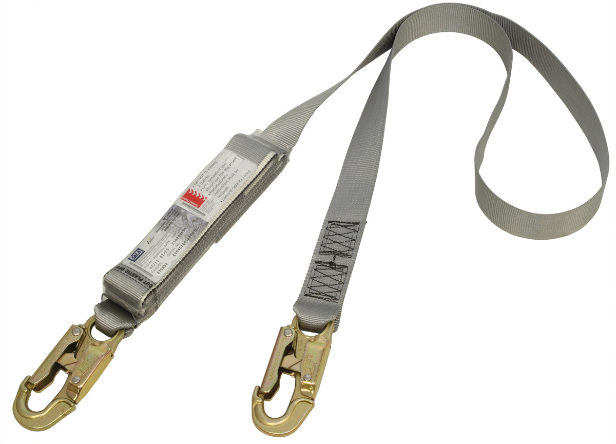 3M DBI-SALA EZ-Stop Shock Absorbing Webbing Lanyard - Single Tail Z90203636, Grey, 1 EA/Case
