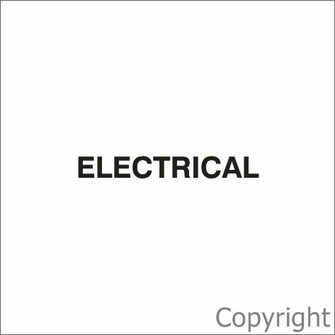 ELECTRICAL 25mm H Black Vinyl Text