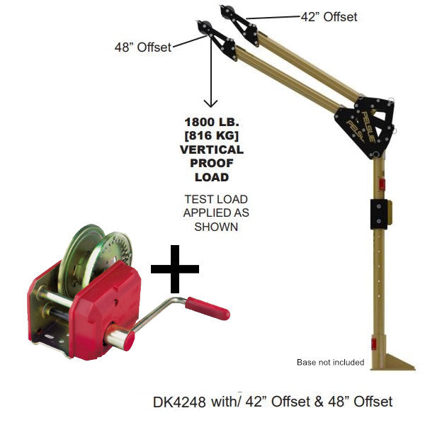 Pelsue Davit arm, mast 1219mm reach-20m IKAR ALKO Load Winch Rated 250kg