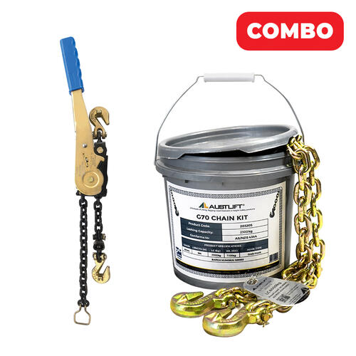 Austlift Maxibiner Combo 6mm - 1x 6mm maxibinder and 1x 6mmx9M chain kit