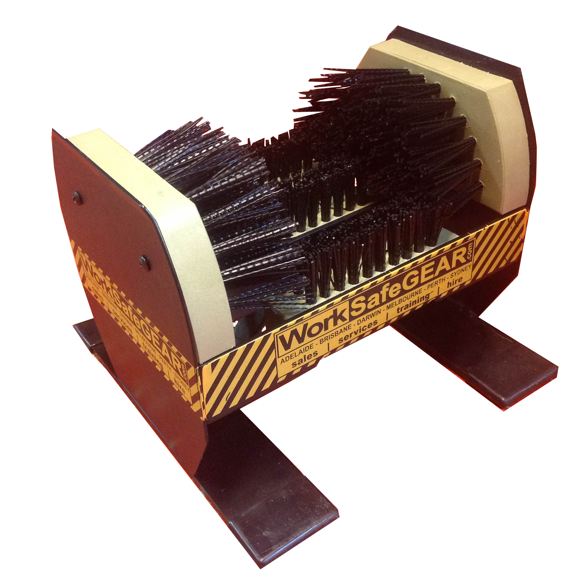 SINGLE - Heavy Duty Mounted Boot Brush - 3 Sided Mud and Dirt Scraper