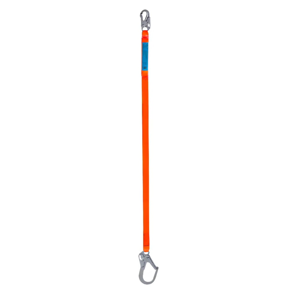 SpanSet ERGO Web Fixed - Single Fall Arrest Lanyard with Double Action Scaffhold Hook