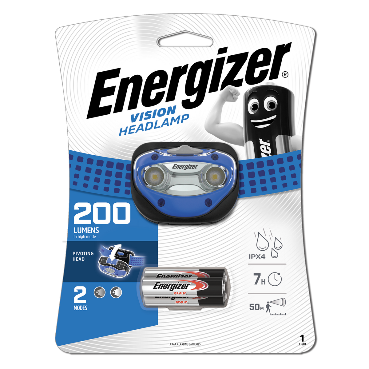 Energizer HDA32 200 Lumen Vision Headlight Torch