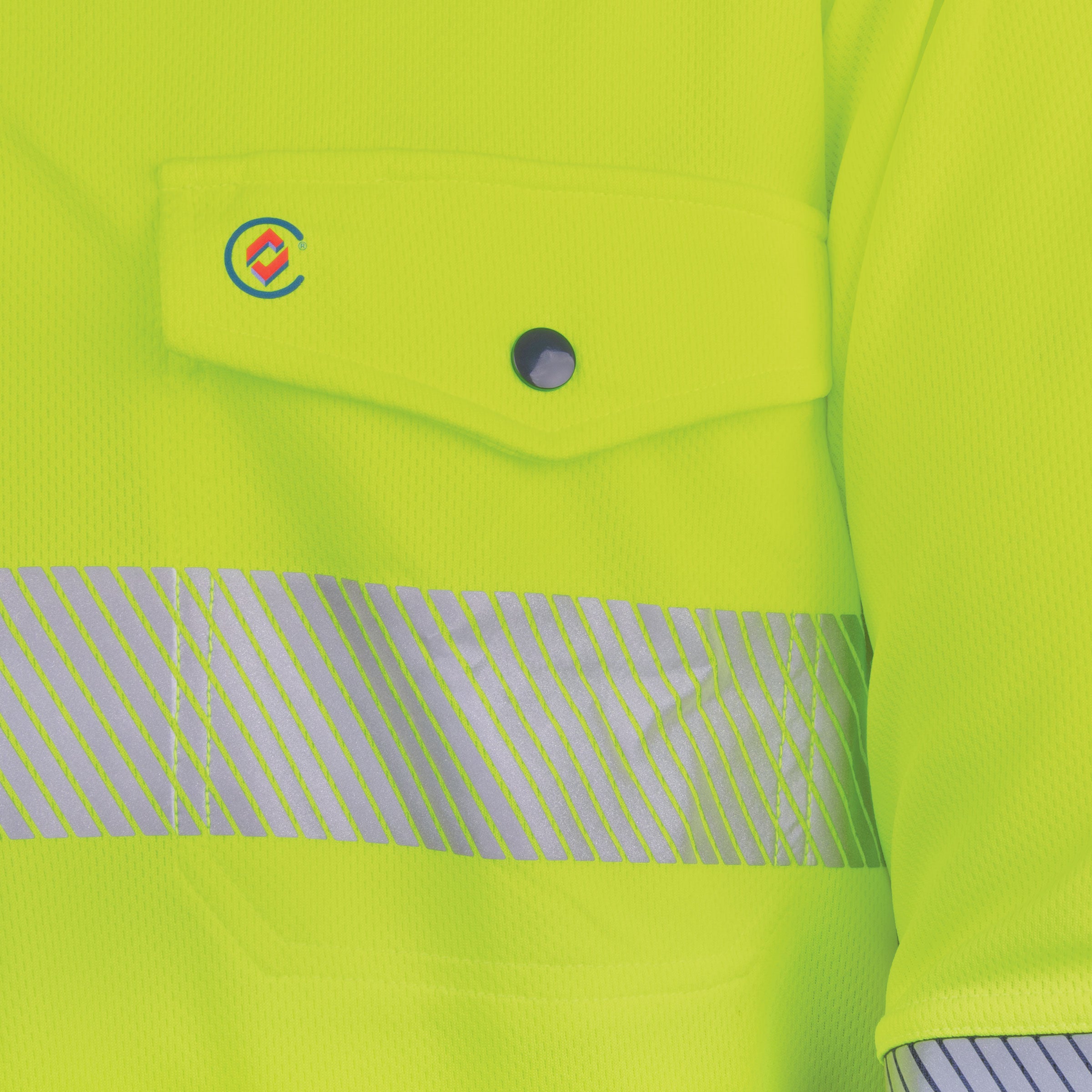TRu Workwear Polo Women'S 175gsm Recycled Polyester Anti- Microbial Micromesh L/S Two Tone With Segmented Reflective Tape