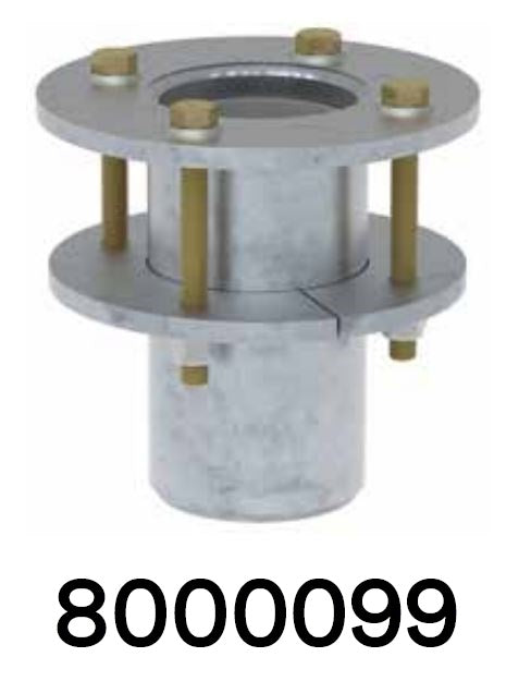 3M DBI-SALA Galvanised Deck Mount Base High Capacity (8000099)