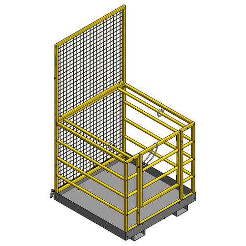 Austlift Forklift Safety Cage with optional wheel attachment - Capacity 250KG 1054x1230x2078