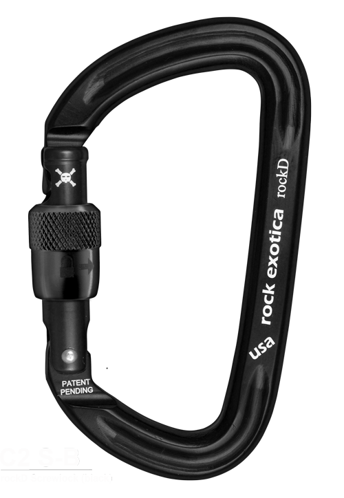 Rock Exotica rockD Screw-Lock Carabiner - 29Kn - BLACK