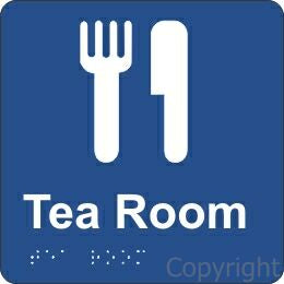 TEA ROOM 180x180mm Laminate & Braille