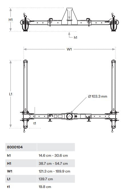 3M DBI-SALA 3 Piece Short Reach Davit Base High Capacity (8000104)