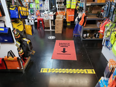 1.5m Keep Your Distance Please Stand Here Floor Graphic 1500 x 150mm (5922FG)