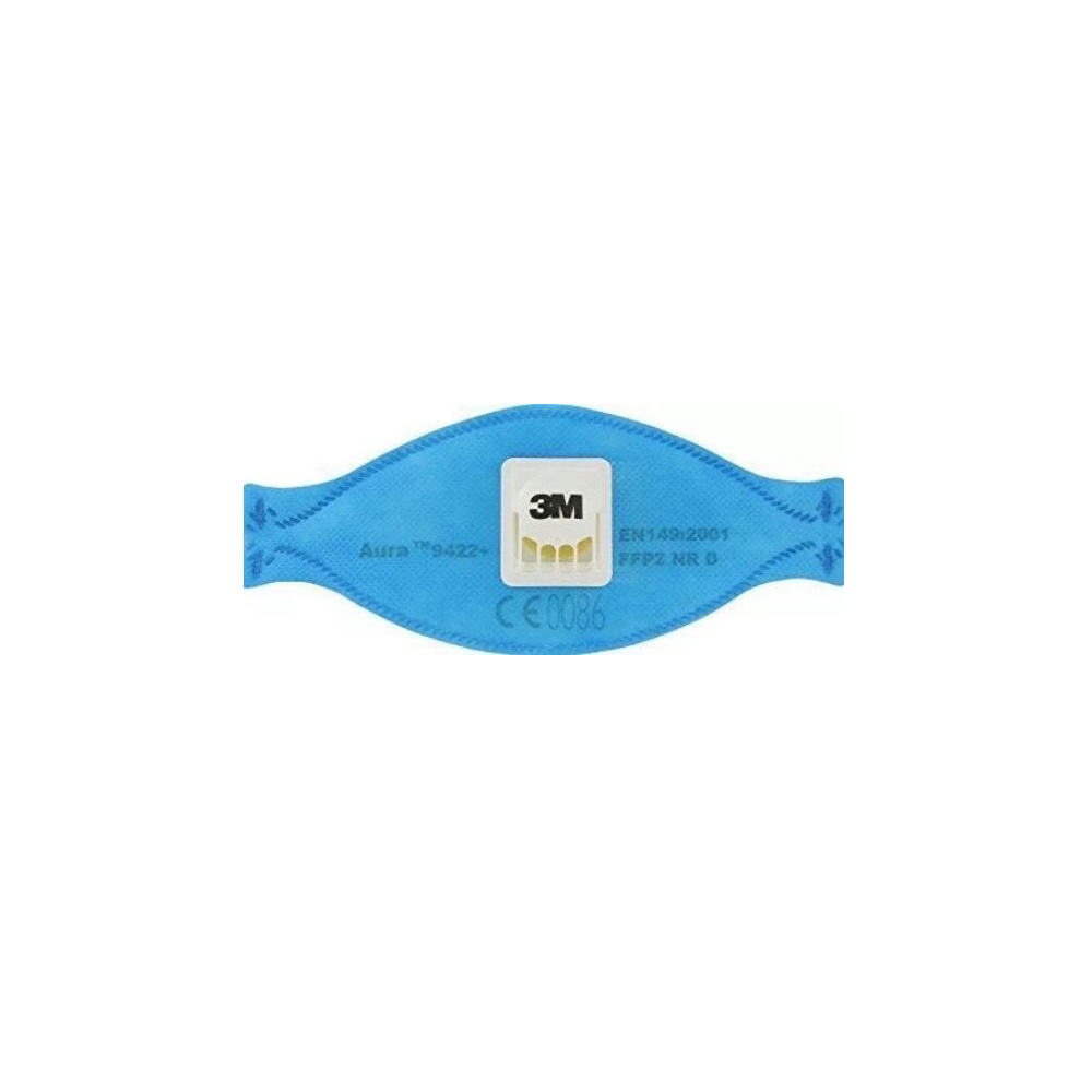 3M P2 N95 Aura Flat Fold Respirator valved (9422+) Pk-10