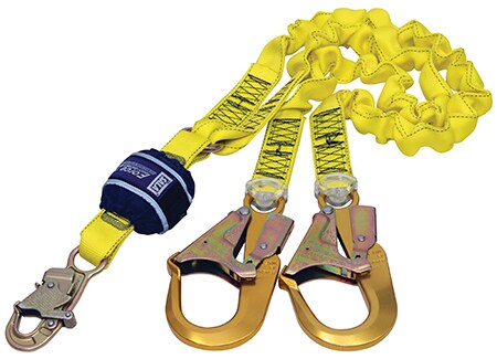 Force2 Shock Absorbing Lanyards Webbing Double Tail Elasticated 2.0m overall length (Z12200919E)