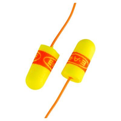 3M E-A-Rsoft SuperFit Corded Earplugs Poly Bag 200 pairs/box (311-1254)