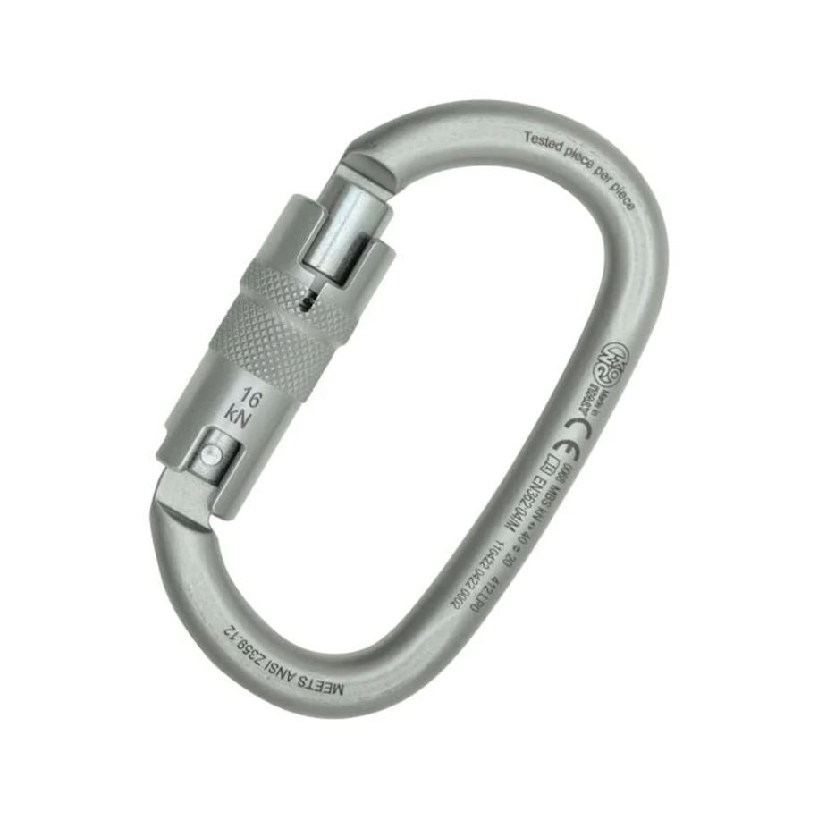 KONG OVALONE Steel Autoblock Carabiner - ANSI Lunar White
