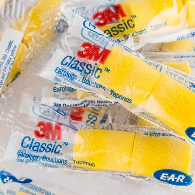 3M E-A-R Classic Uncorded Earplugs, Poly Bag 312-1201