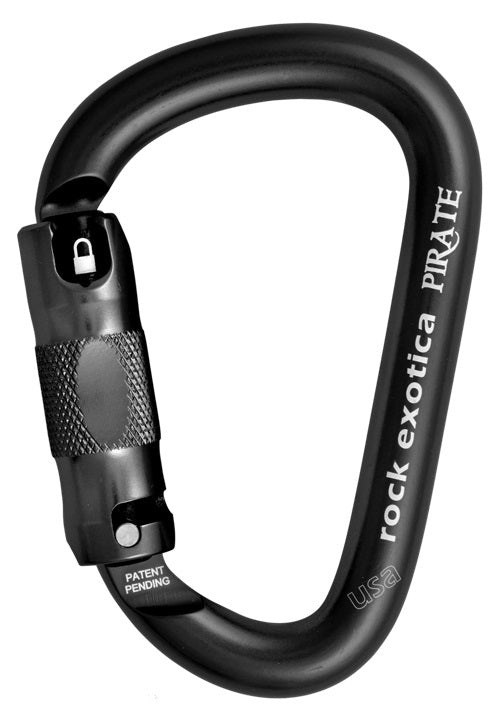 Rock Exotica Pirate Auto-Lock Carabiner - 26Kn - BLACK