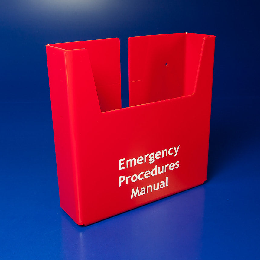 Emergency Procedures Red A4 Document/File Holder