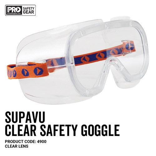 Pro Choice Safety Gear Supa-Vu Goggles Clear Lens (4900)