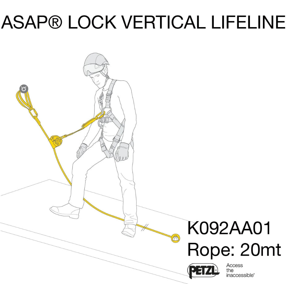Petzl Asap Lock Vertical Lifeline Kit