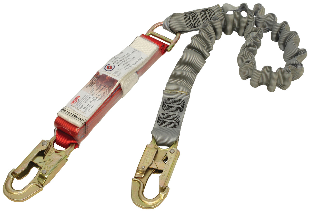 Shock Absorbing Elasticated Webbing Lanyard - Single Tail 2.0m (LAN CS AE529E/3AU)