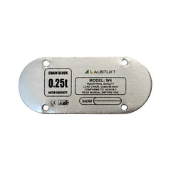 Austlift Data Plate Chain Block W4