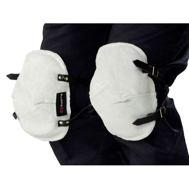 Blue Max Chrome Leather Welder's Knee Pad - Strap & Buckle Closure (KP10SB)