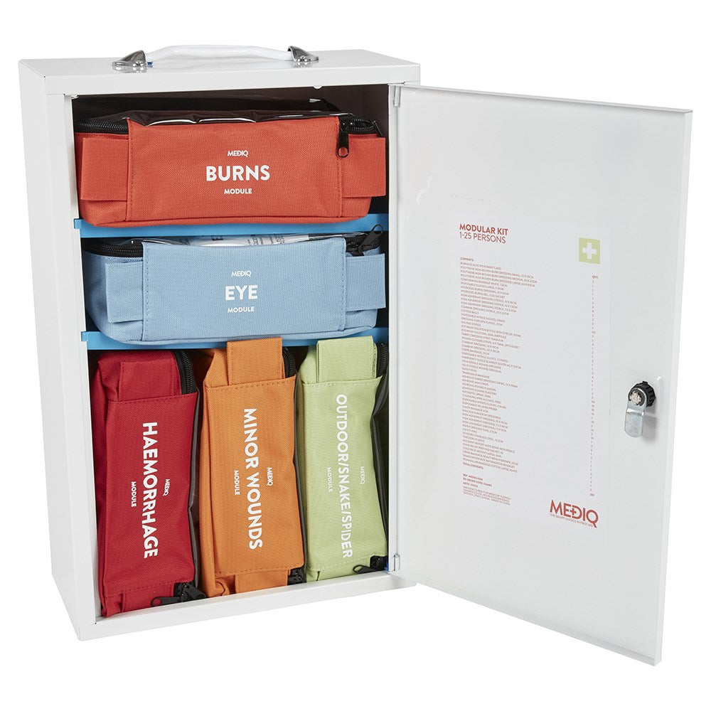 MEDIQ 5 x Module Incident Ready First Aid Kit Wall Cabinet (FAMKC)