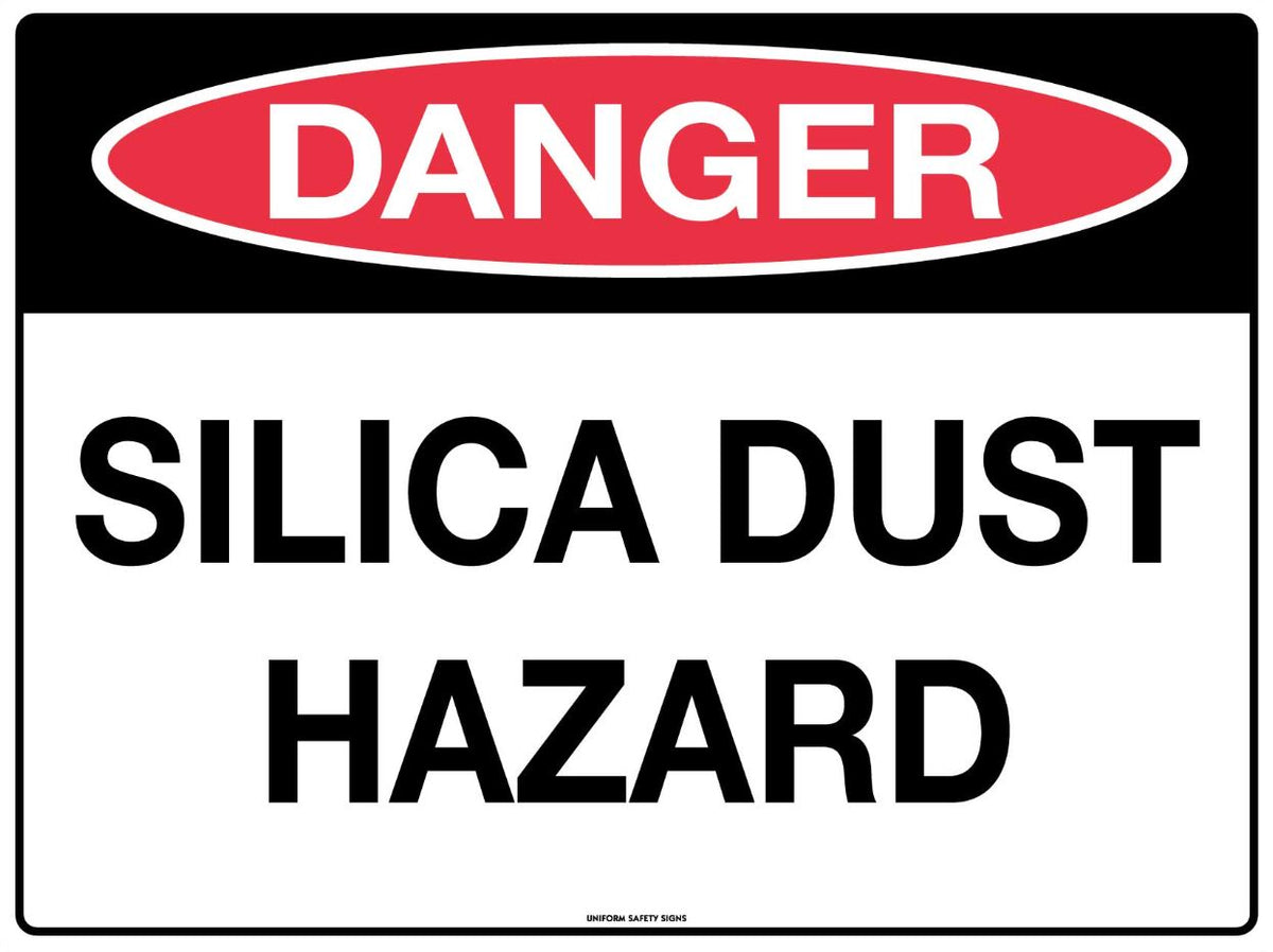 600x450mm - Poly - Danger Silica Dust Hazard (2940LP)