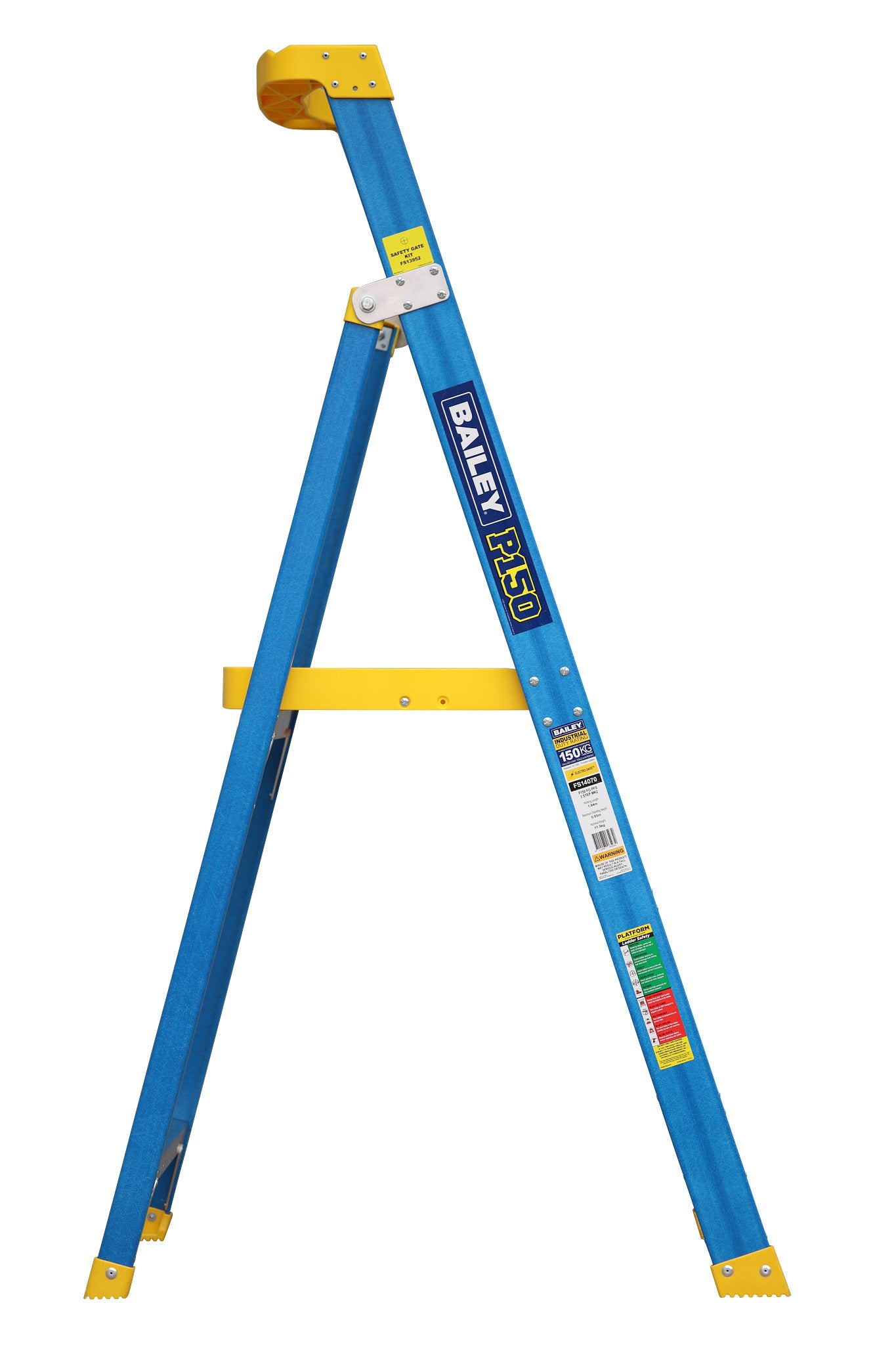 Bailey Ladders Heavy Duty Fibreglass P150-3 150kg Industrial Riveted - 0.9m