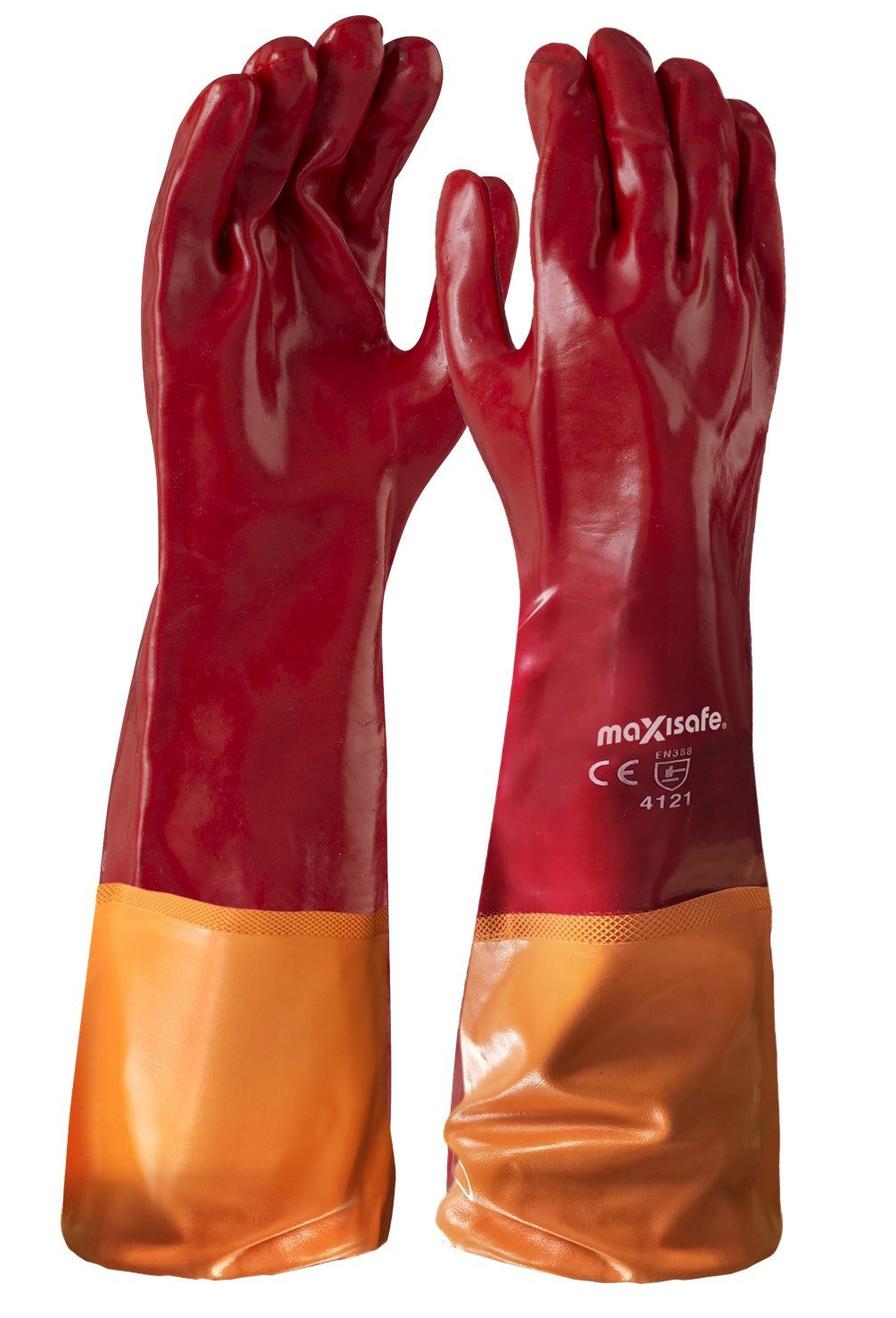 Maxisafe Red Pvc 60Cm Gauntlet (12 Pairs)