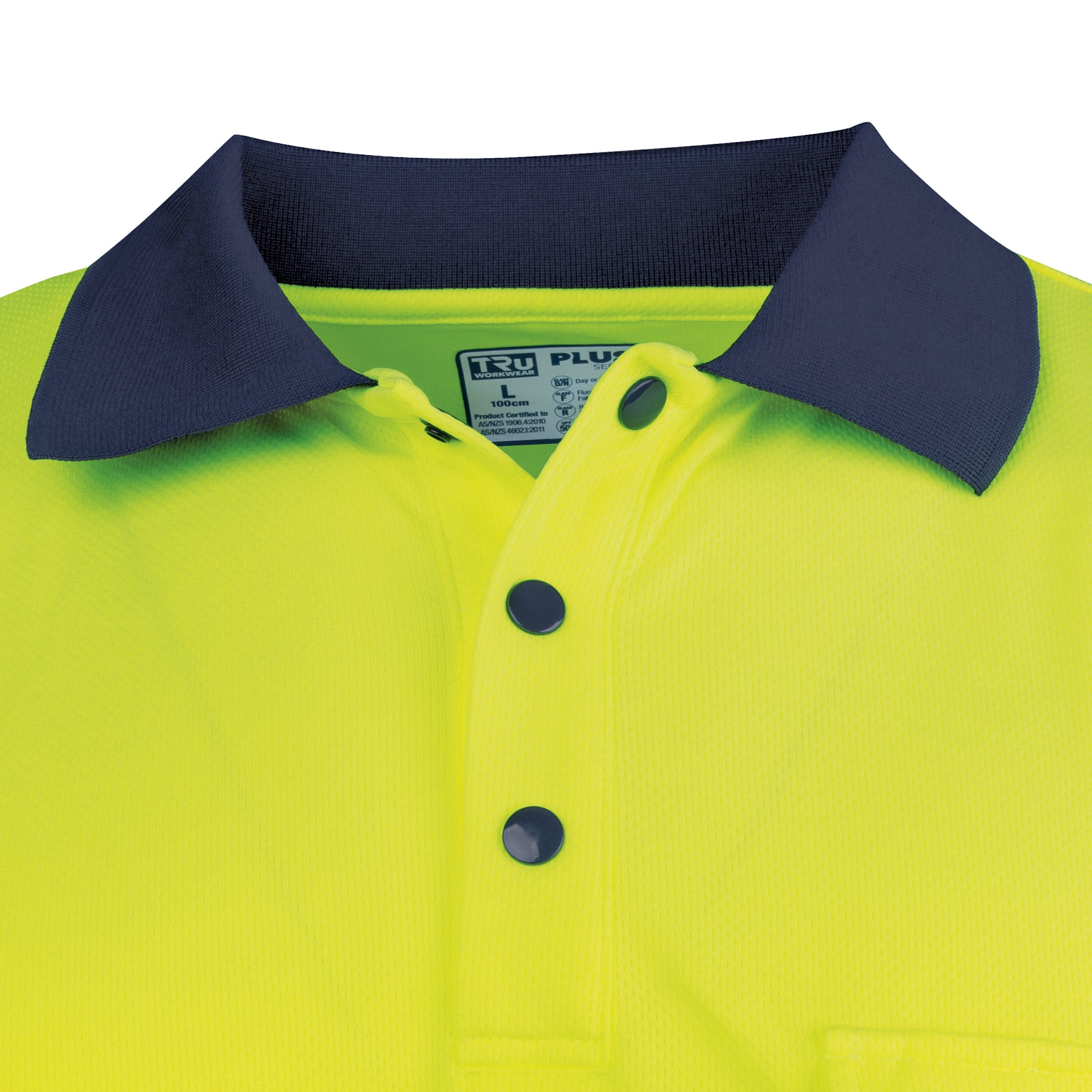 TRu Workwear Polo Women'S 175gsm Recycled Polyester Anti- Microbial Micromesh L/S Two Tone With Segmented Reflective Tape