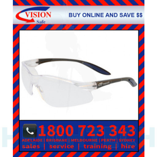 Harpoon 261 Clear Anti-Fog Anti-Scratch Lens with Black Frame Safety Glasses