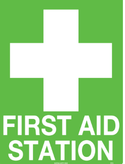 600x450mm - Corflute - First Aid Station (502LC)