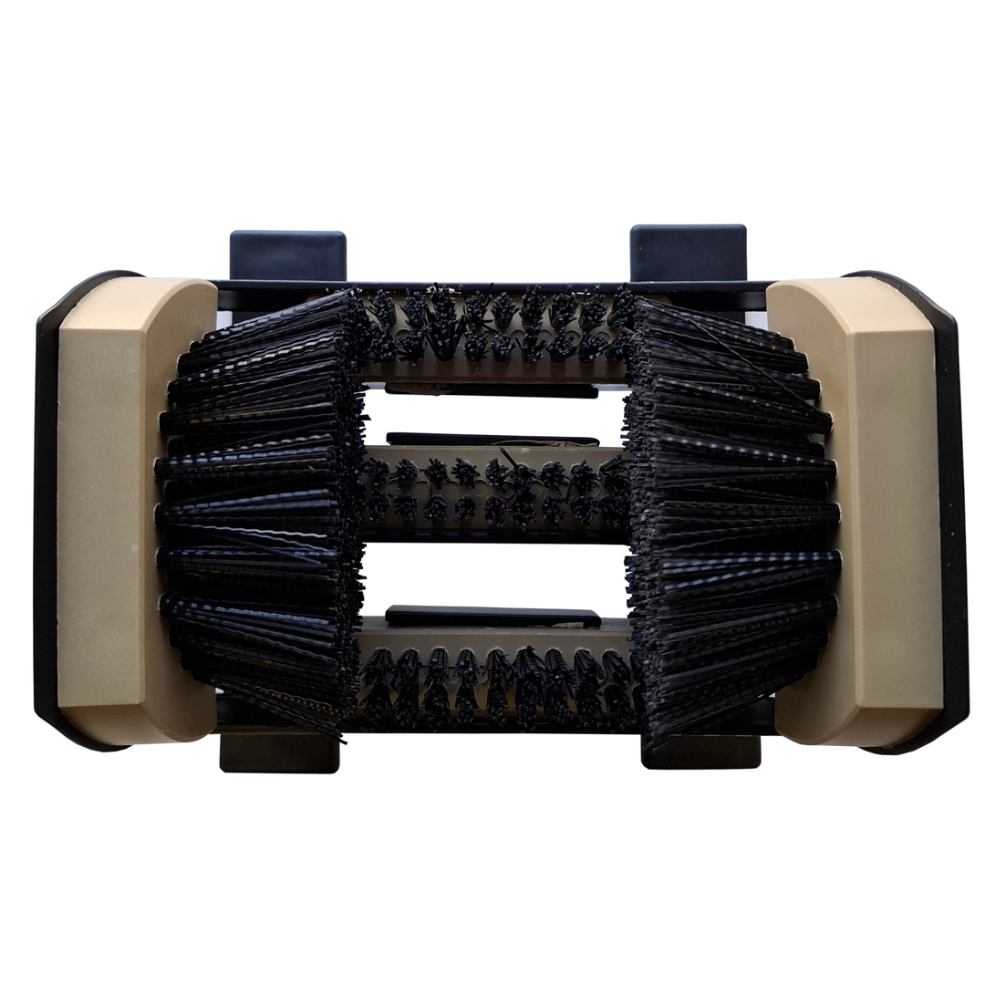 4-PACK of Heavy Duty Mounted Boot Brush - 3 Sided Mud and Dirt Scraper