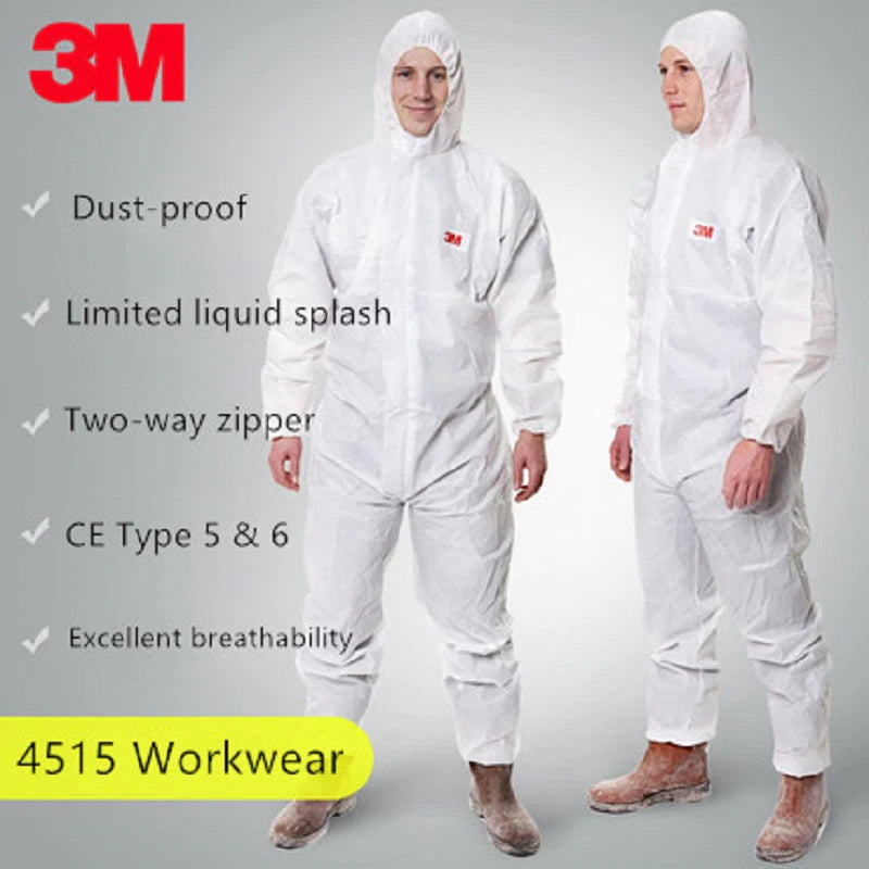 XL 3M Disposable Protective Coverall White Type 5/6 (4515)