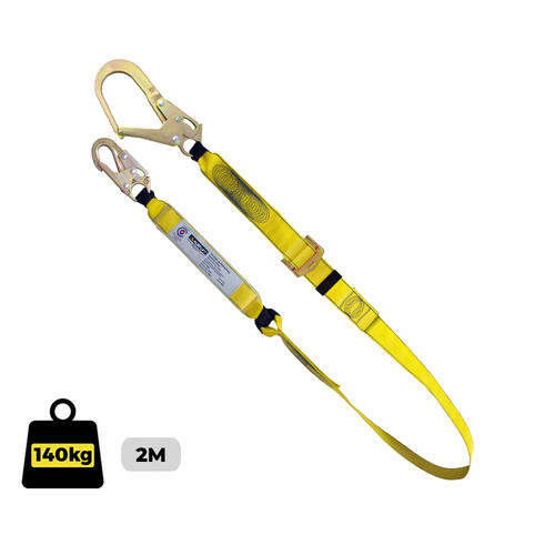 Austlift Lanyard Single Adjustable with Scaffold/Snap Hook Complies AS1891.5