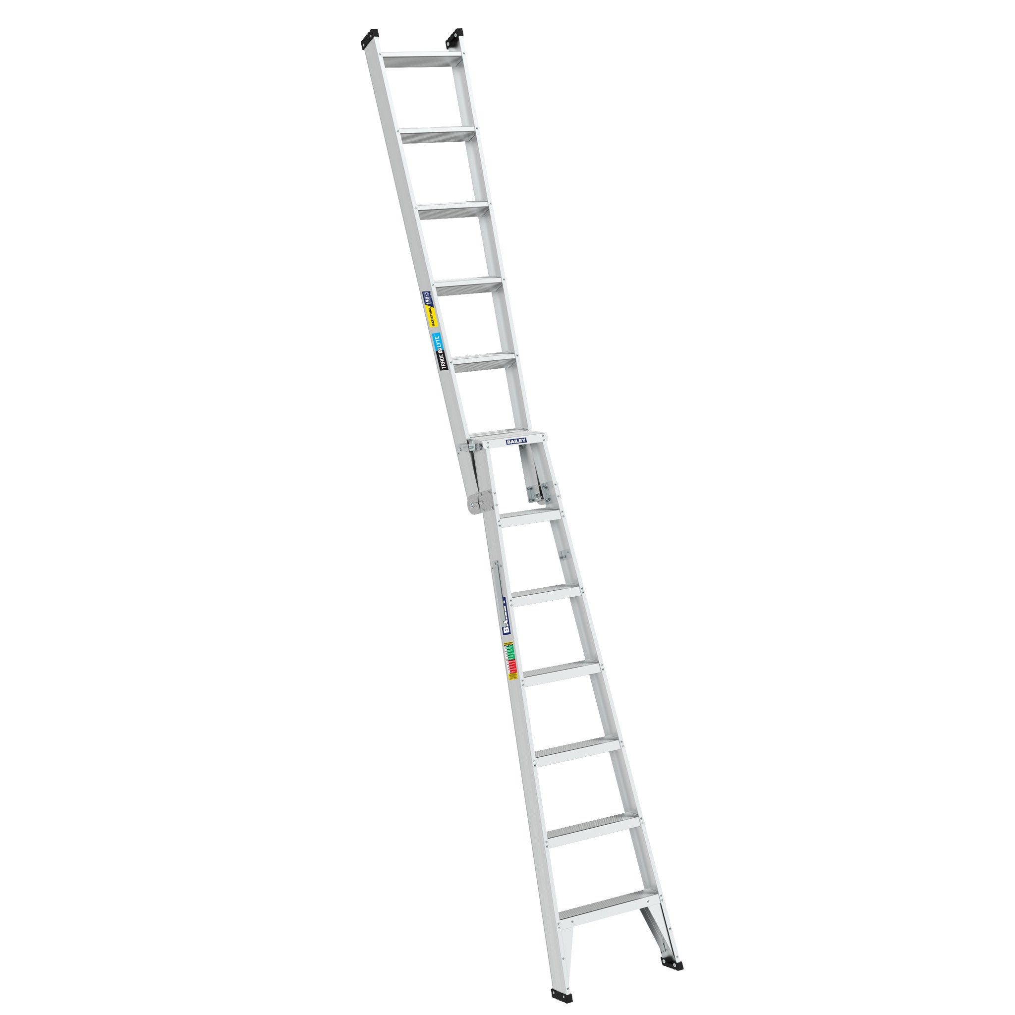 Bailey Ladders Trade Lyte 150kg Aluminium Dual Purpose 7 12.1m/3.8m