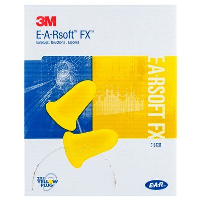 3M E-A-Rsoft FX Uncorded Earplugs 26dB (200 pairs per box) (312-1261)