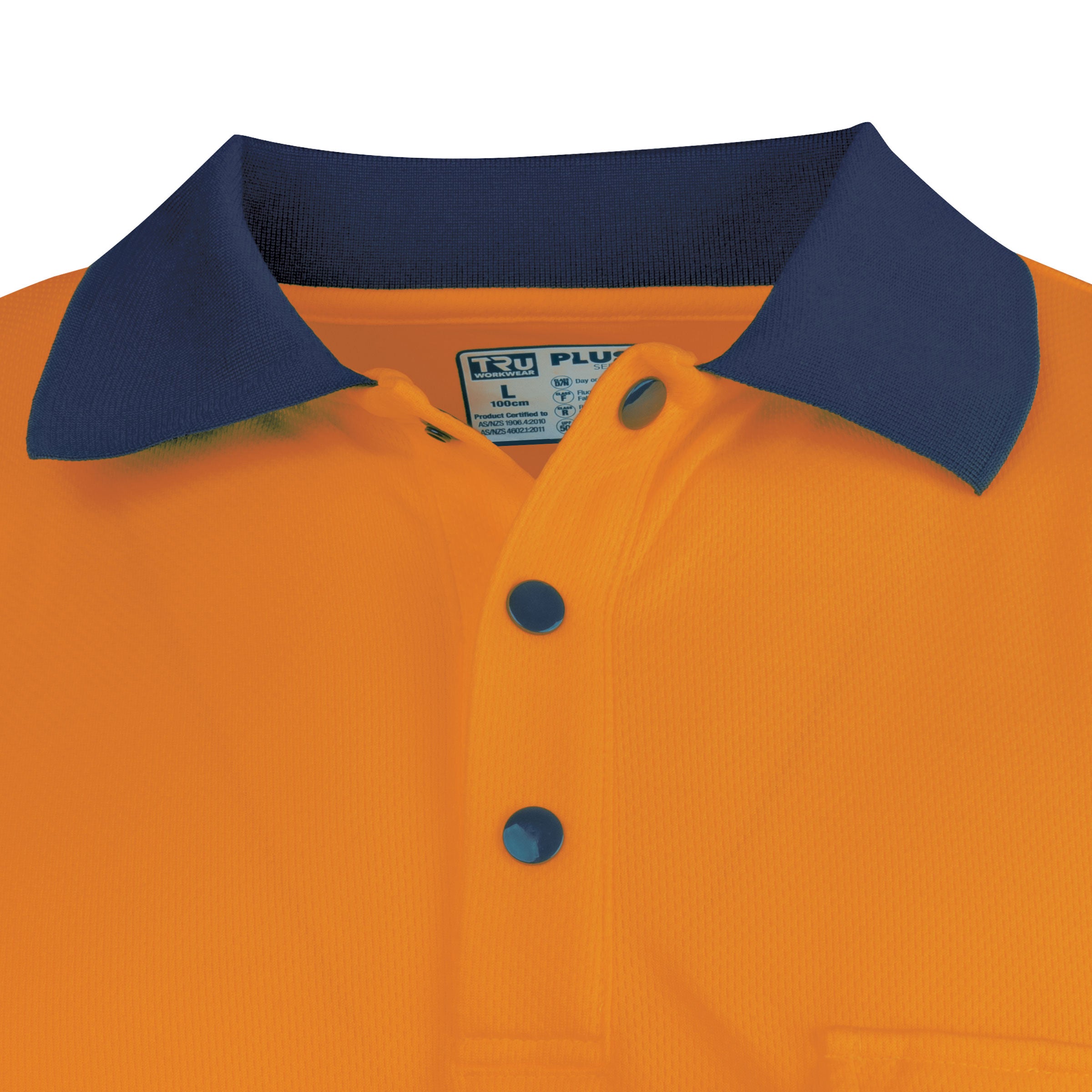 TRu Workwear Polo Women'S 175gsm Recycled Polyester Anti- Microbial Micromesh L/S Two Tone With Segmented Reflective Tape