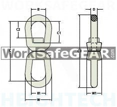 Lifting Swivel Bow 1T 10mm (109110)