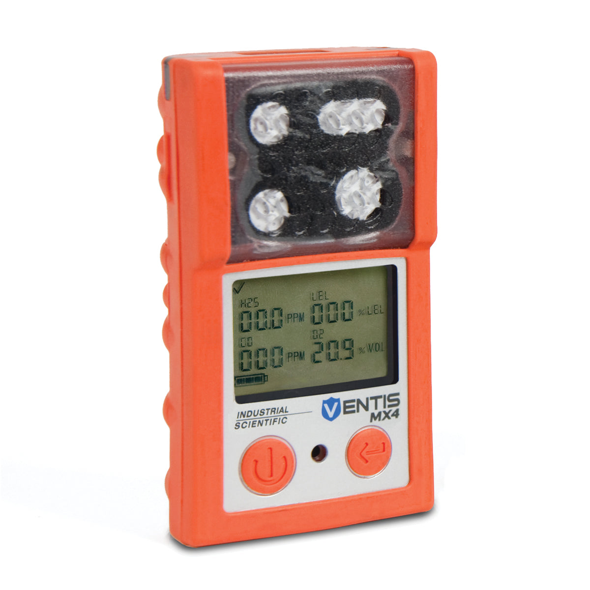 Ventis MX4 Multi-Gas Detector Safety Orange H2S/CO/O2/LEL