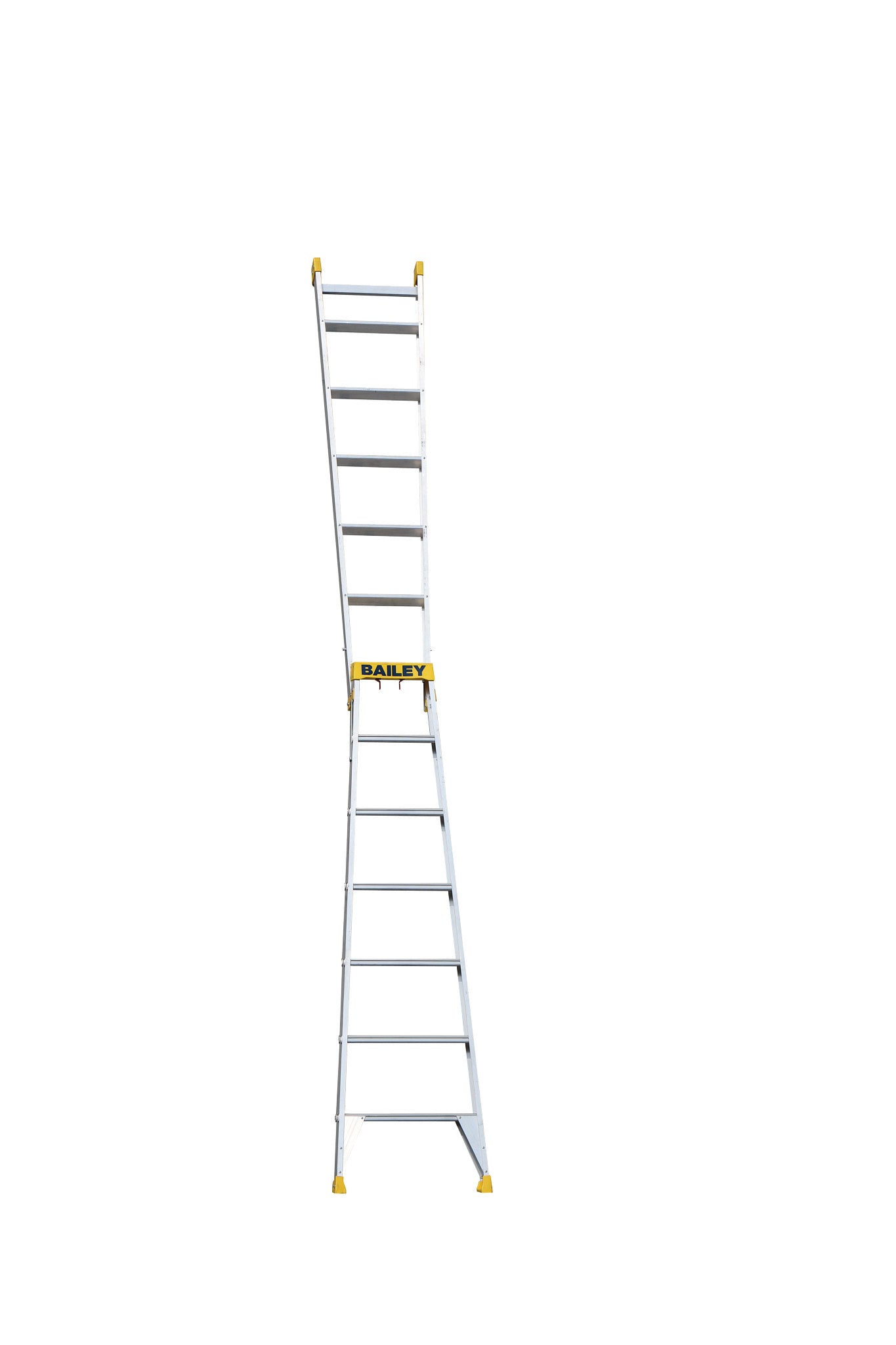 Bailey Ladders Pro Aluminium Dual Purpose 7 150kg Industrial Punchlock - 2.1m/3.8m