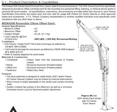 Pelsue Davit Arm Hoist Crane Heavy Duty 15kN