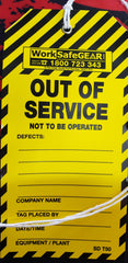 OUT OF SERVICE Tags - TAGTT 010 Out of Service Pk100
