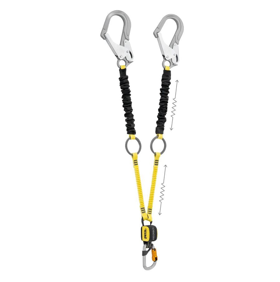 PETZL 183cm Absorbica Y MGO Tie-Back Double Lanyard (L015BB00)