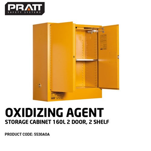 PRATT OXIDIZING AGENT CABINET 160LTR. 2 DOOR, 2 SHELF (5530AOA)