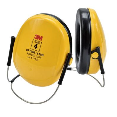 3M PELTOR Optime I Neckband Format Earmuff H510B, Yellow, Class 4 SLC80 25dB