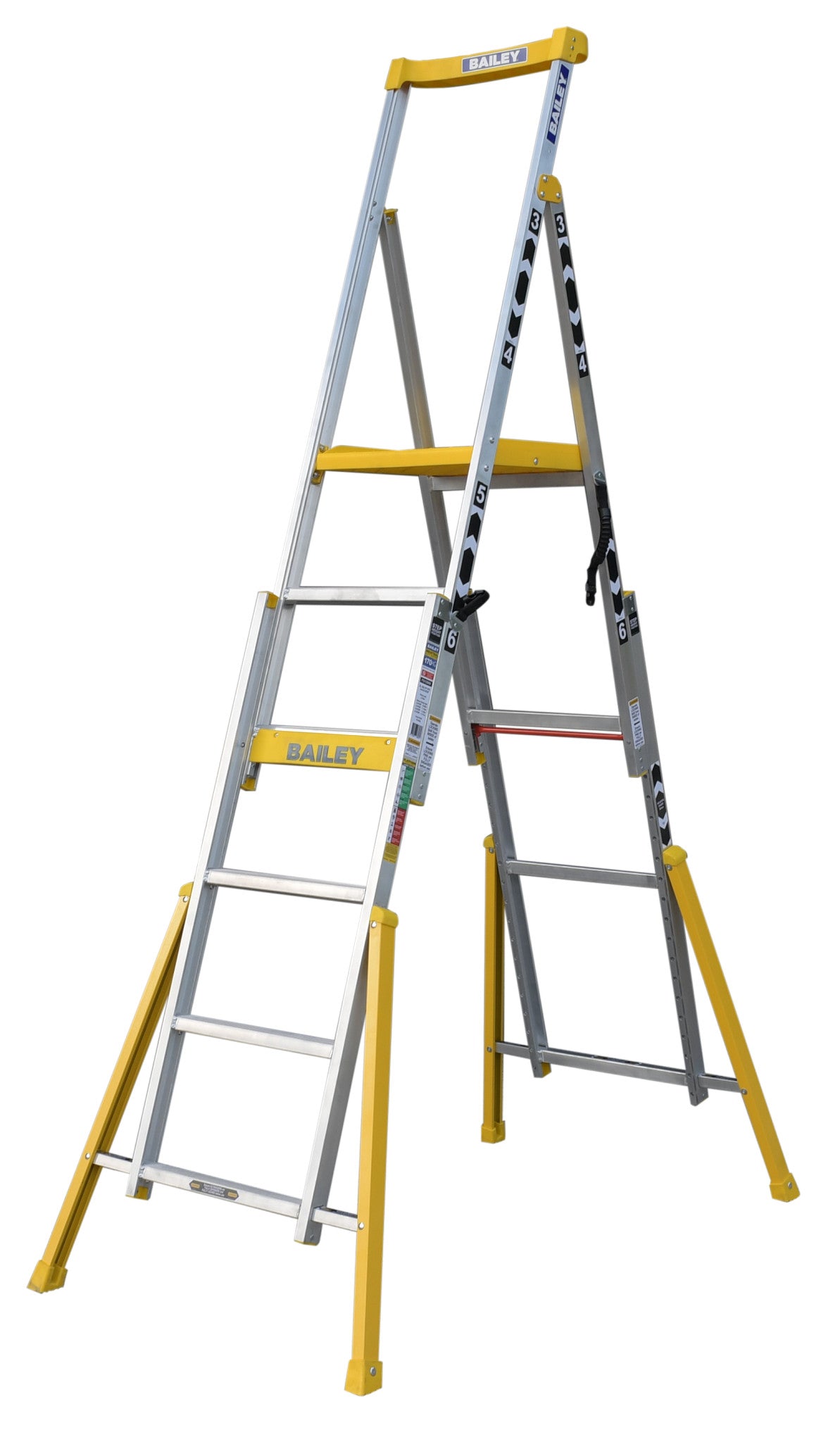 Bailey Ladders Adjustable Height Platform Step Ladder 3-6 170kg Industrial